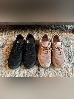 2 Pairs of Kizik Women’s Size 7 Sneakers - Dusty Rose & Black